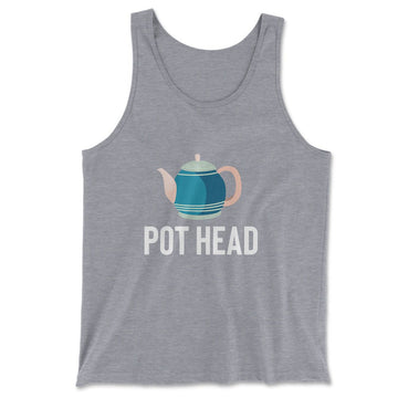 Pot Head Men/Unisex Tank in Athletic Heather color